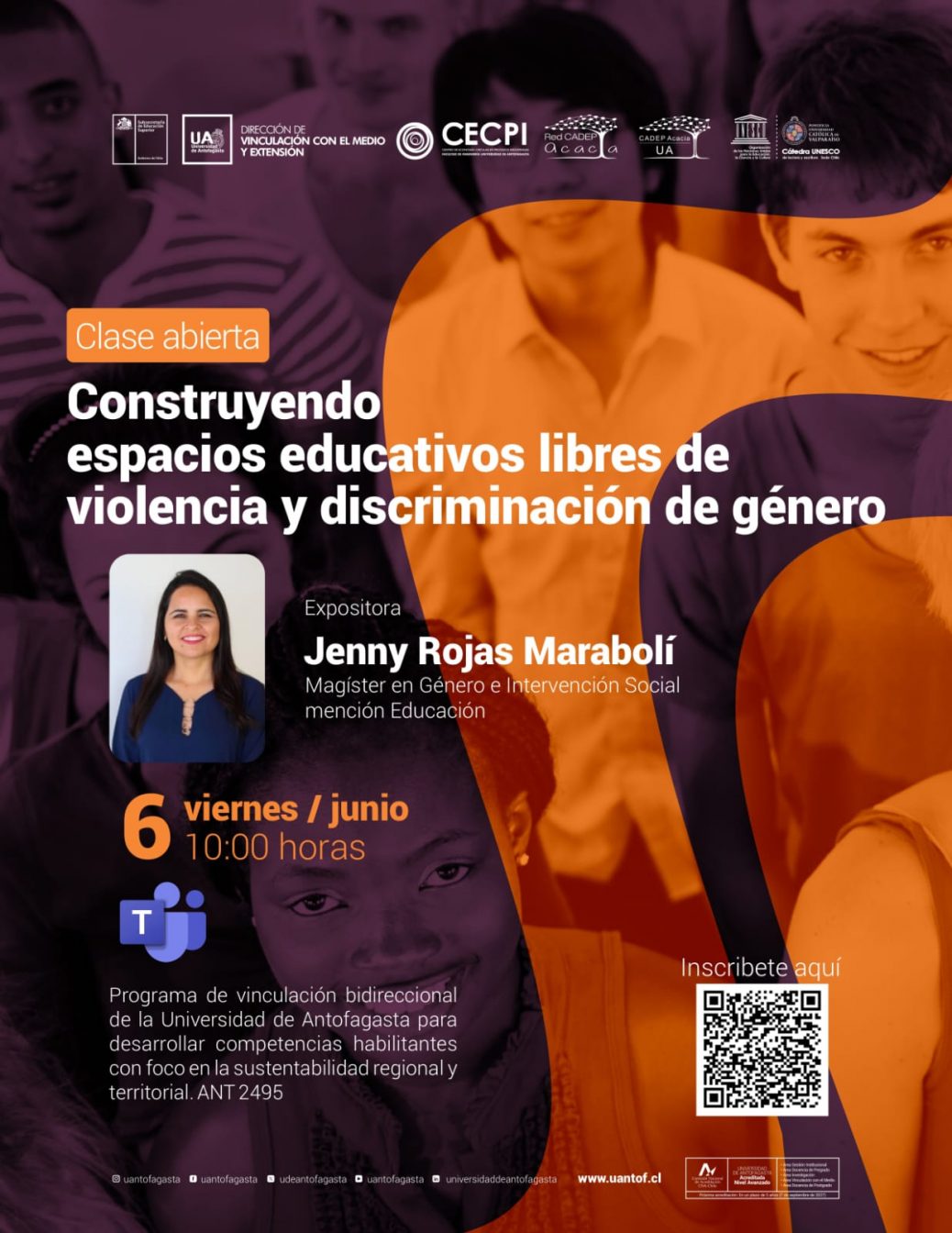 Clase abierta: Construyendo espacios educativos libres de violencia y discriminación de género