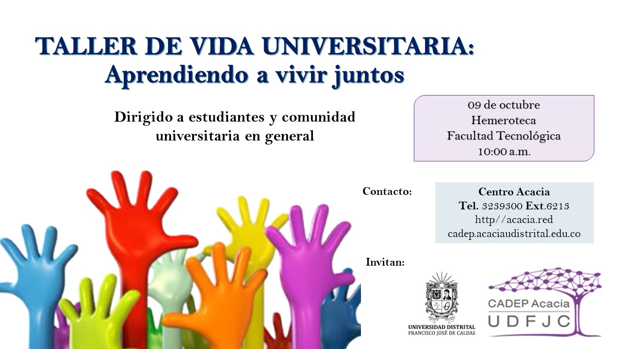 Taller de vida universitaria para el día 9 de octubre en hemeroteca de la facultad tecnológica
