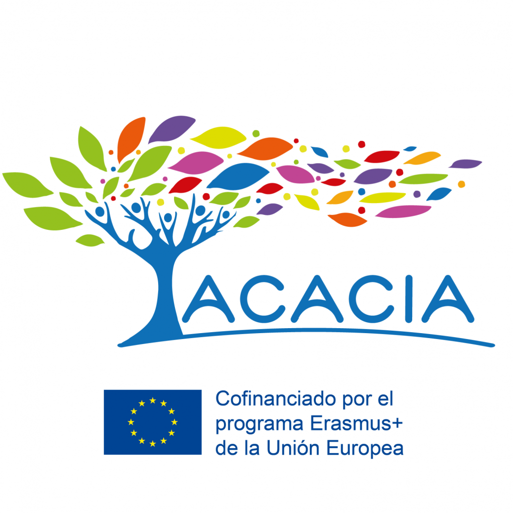 Logo del proyecto ACACIA y logo del programa Erasmus+