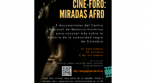 El próximo jueves 15 de septiembre empieza el Cine – Foro ‘Miradas Afro en la UD’
