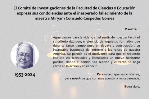 En Memoria de la Maestra Miryam Consuelo Céspedes Gómez